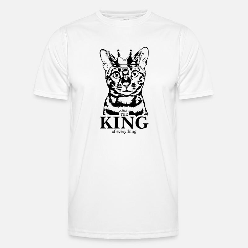 Bengal Katze King of everything Katzenspruch Katze Männer Funktions-T-Shirt