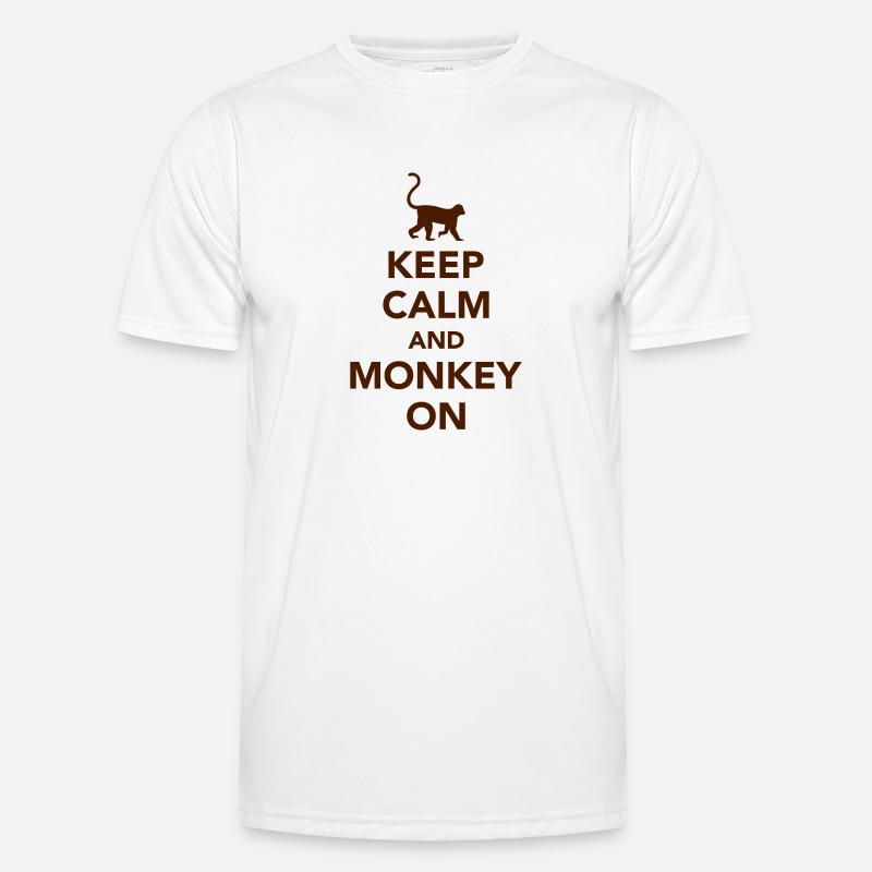 Keep calm and monkey on T-shirt sport Homme