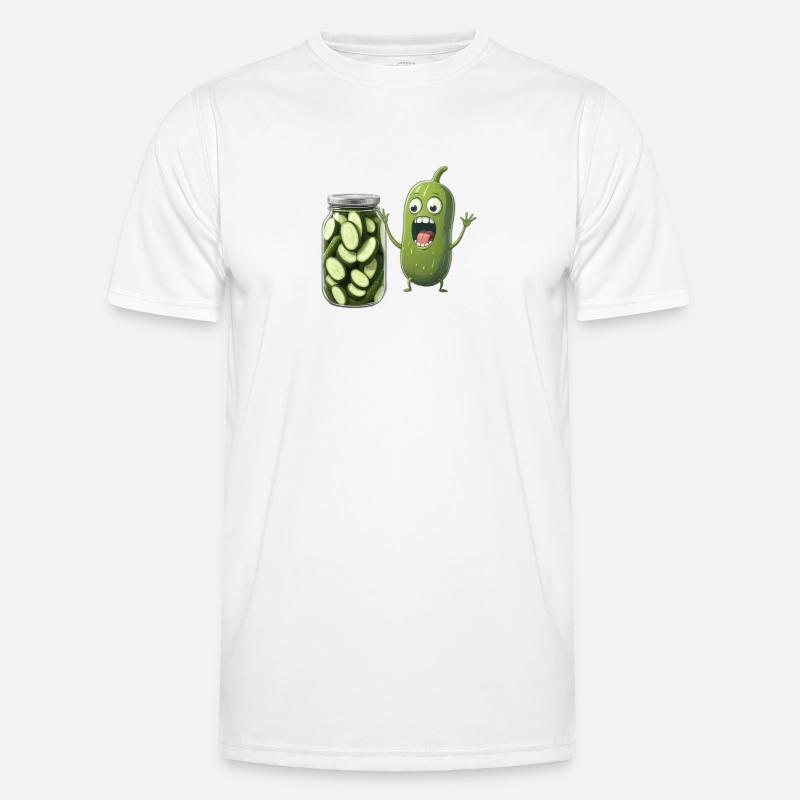 Cornichon réagissant à un pot de cornichons - Amateurs de cornichons T-shirt sport Homme