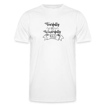 Merveilleusement fait - T-shirt sport Homme - blanc - Devant - AI Model Male 178 dark (178cm)