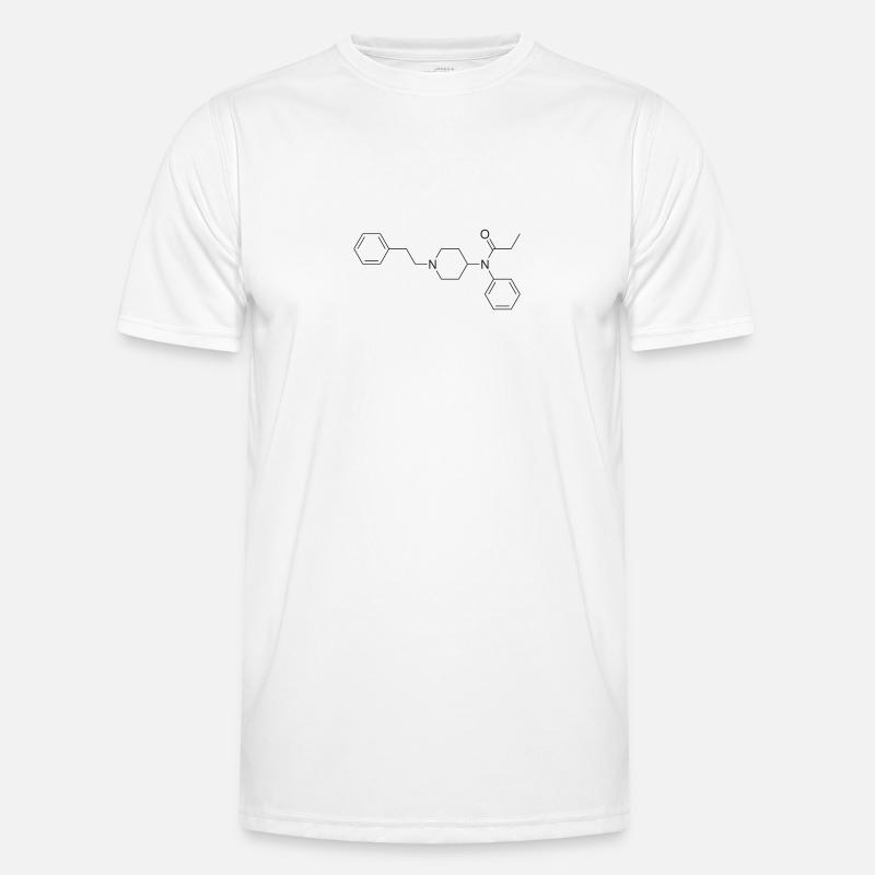 Fentanyl structural formula - Men's Functional T-Shirt - white