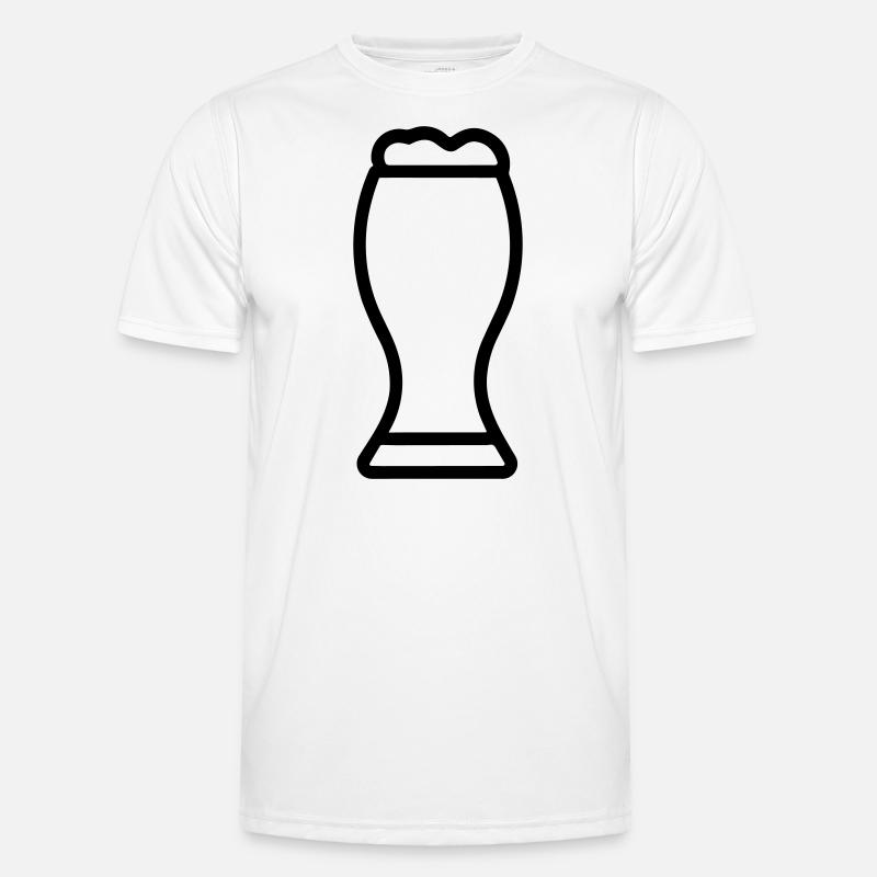 Bier - Männer Funktions-T-Shirt - Weiß