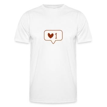fishing for hearts - Men's Functional T-Shirt - white - Front - AI Model Male 178 dark (178cm)