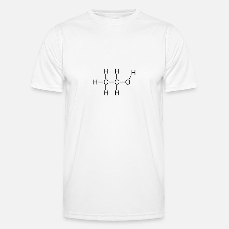 Ethanol Alcohol structural formula - Men's Functional T-Shirt - white