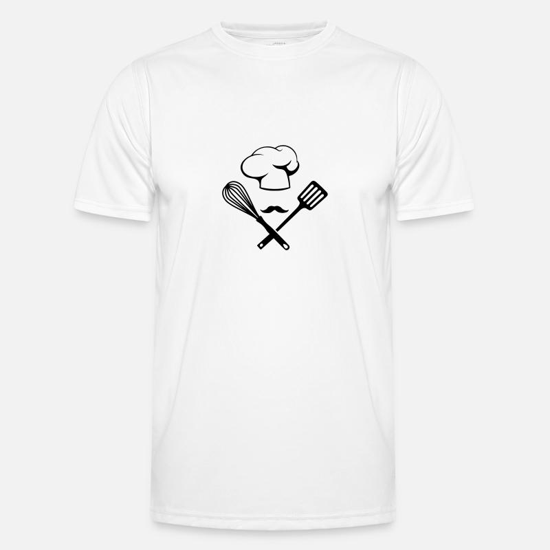 Koch Chef - Männer Funktions-T-Shirt - Weiß