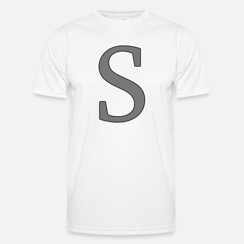 Buchstabe S Anfangsbuchstabe Männer Funktions-T-Shirt