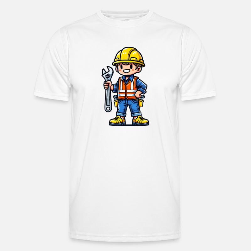 Construction worker - Men's Functional T-Shirt - white