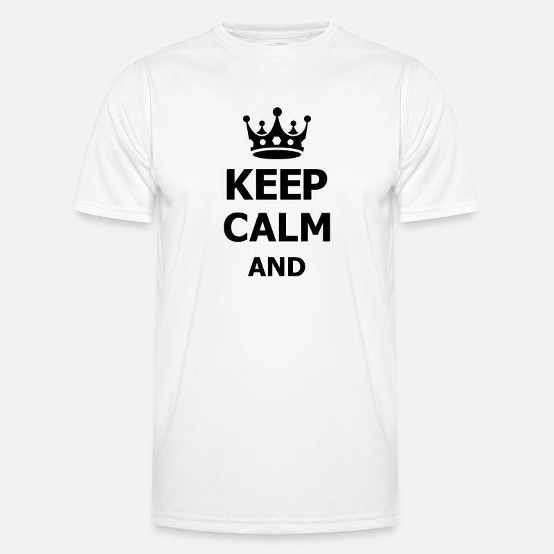 keep calm - Men's Functional T-Shirt - white