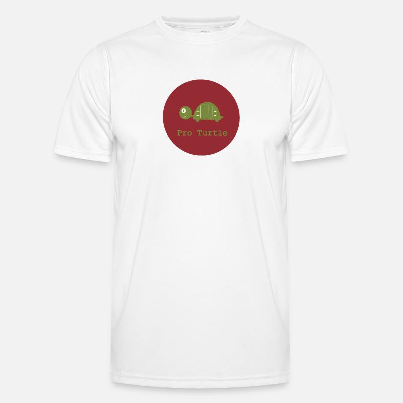 Pro Turtle, Pro Schildkröte - Männer Funktions-T-Shirt - Weiß
