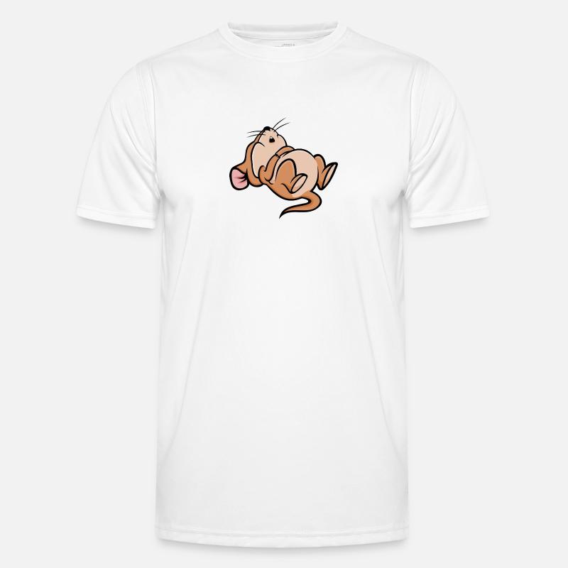 Sleeping Mouse - Men's Functional T-Shirt - white