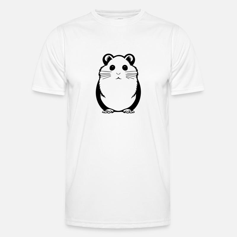 Hamster - Männer Funktions-T-Shirt - Weiß