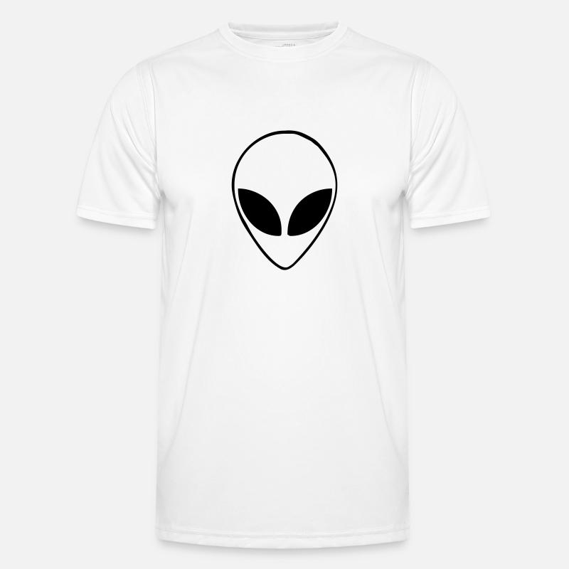 Alien Kopf Männer Funktions-T-Shirt