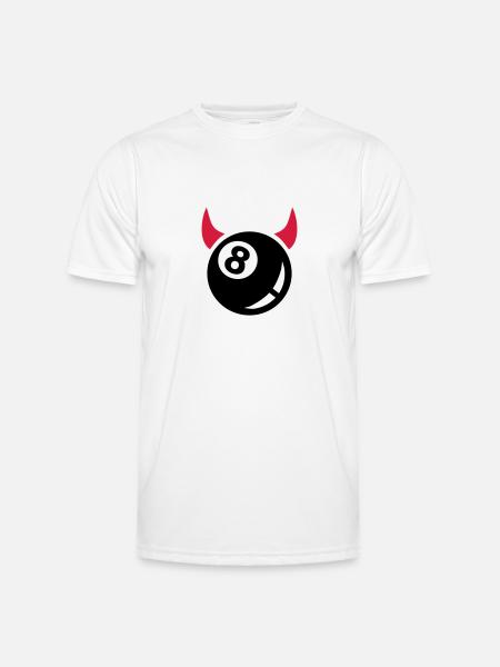 Pool Billards - Men's Functional T-Shirt - white