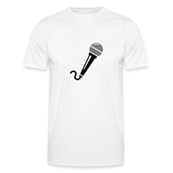 Microphone - Men's Functional T-Shirt - white - Front - AI Model Male 178 dark (178cm)