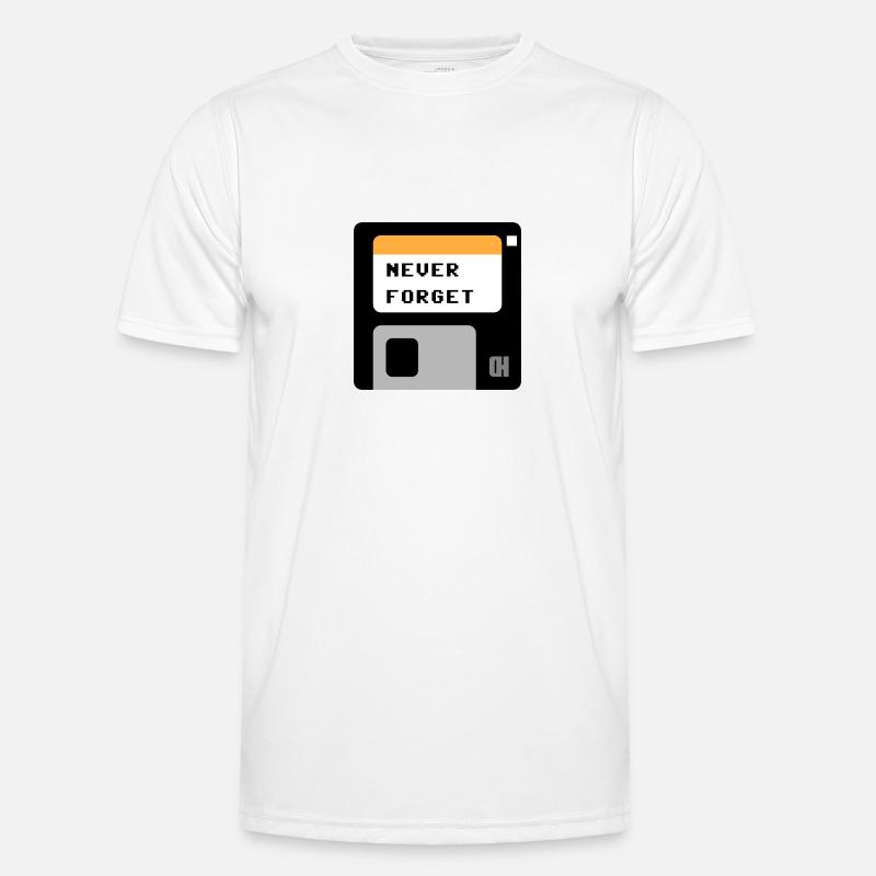 Diskette schwarz Männer Funktions-T-Shirt
