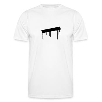 empty_graffiti_frame - Men's Functional T-Shirt - white - Front - AI Model Male 178 dark (178cm)