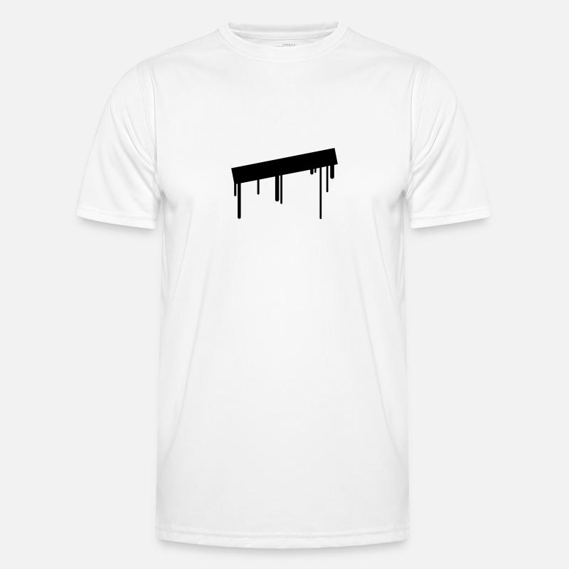 empty_graffiti_frame - T-shirt sport Homme - blanc