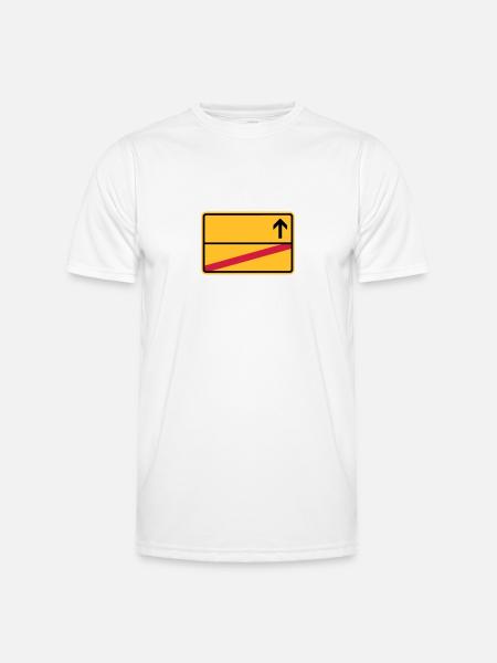 Ortsschild - Männer Funktions-T-Shirt - Weiß