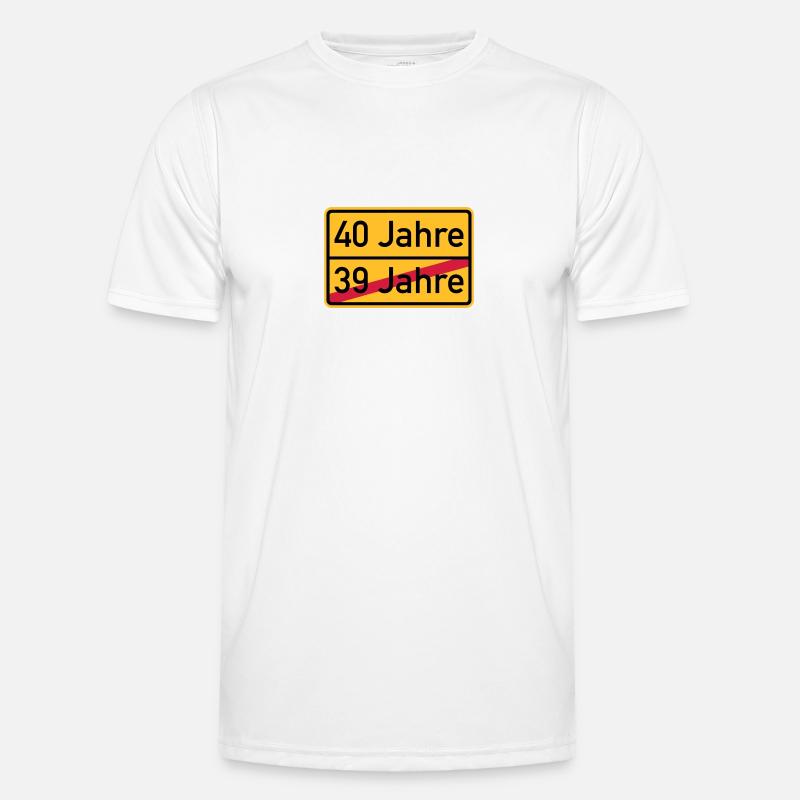 40. Geburtstag - Männer Funktions-T-Shirt - Weiß
