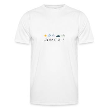 Laufsport Marathon Halbmarathon Joggen Läufer - Männer Funktions-T-Shirt - Weiß - Vorne - AI Model Male 178 dark (178cm)