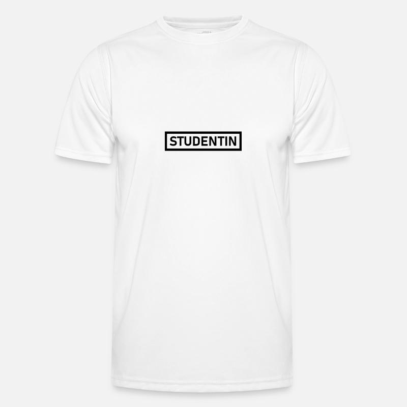 Studentin Schwarz Modern Simple Design - Männer Funktions-T-Shirt - Weiß