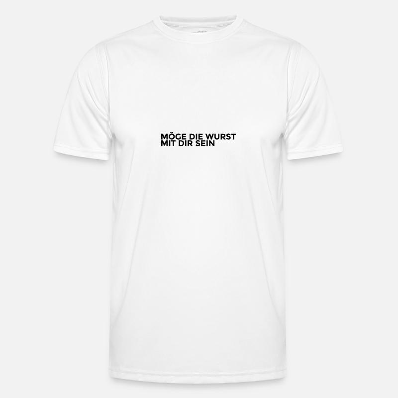 möge die wurst mit dir sein - Männer Funktions-T-Shirt - Weiß