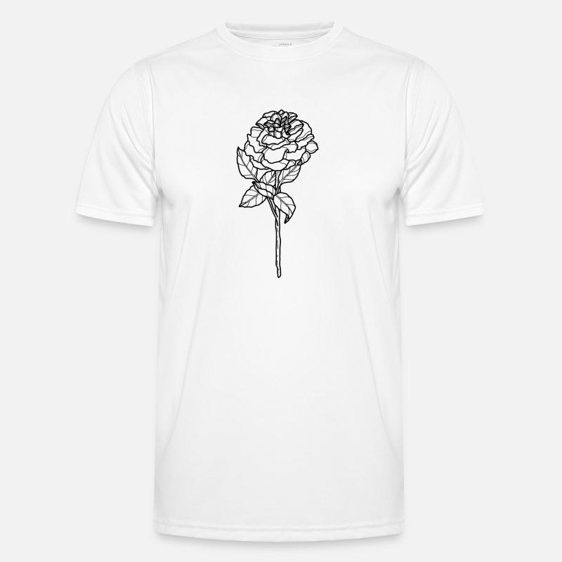 Rose fleur T-shirt sport Homme