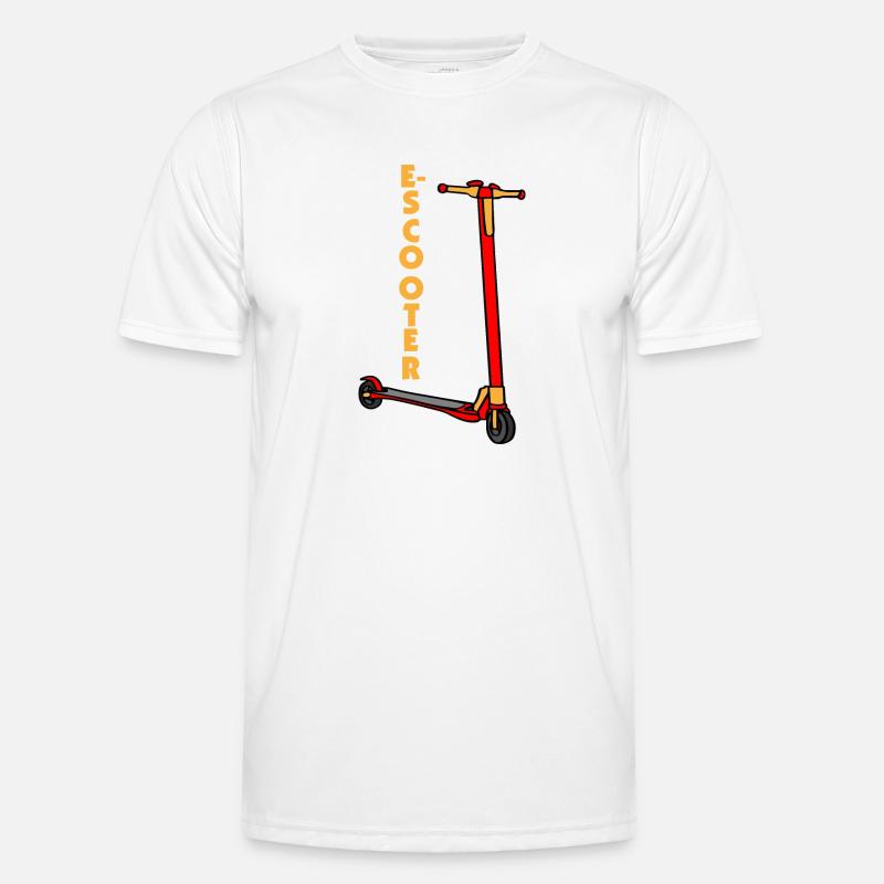 E-Scooter Roller Scooter - Men's Functional T-Shirt - white
