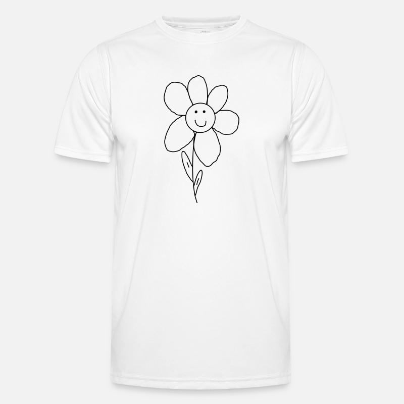 Blumengesicht Männer Funktions-T-Shirt