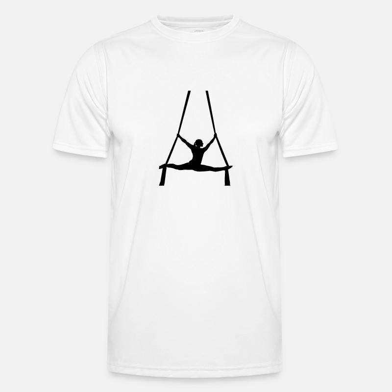 Akrobatin Silhouette Männer Funktions-T-Shirt