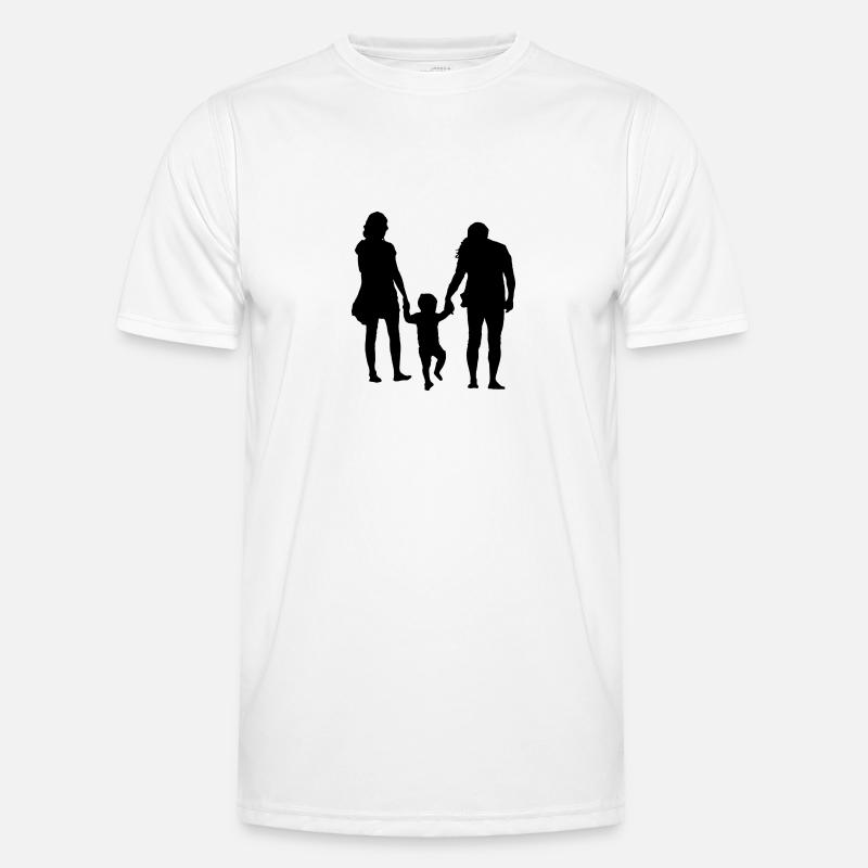 Eltern mit Kind Männer Funktions-T-Shirt