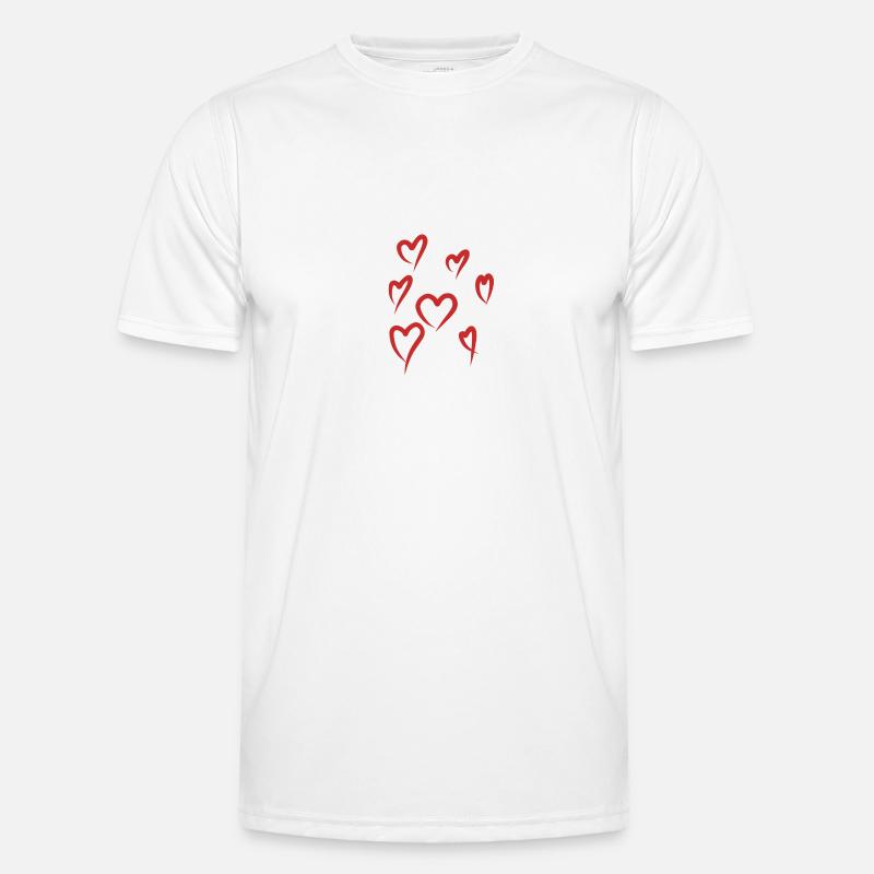 Herzchen Männer Funktions-T-Shirt