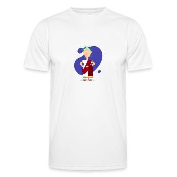 Portrait of Julius Caesar, Roman Emperor - Men's Functional T-Shirt - white - Front - AI Model Male 178 dark (178cm)