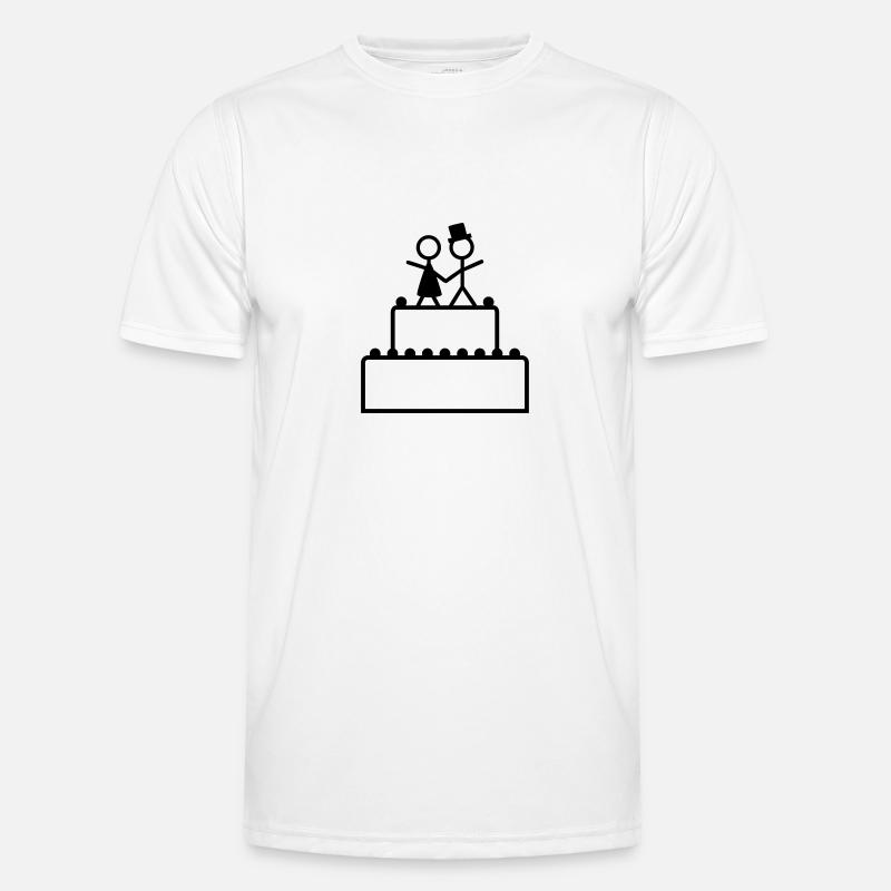Hochzeitstorte Männer Funktions-T-Shirt