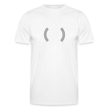 vinyl record - Men's Functional T-Shirt - white - Front - AI Model Male 178 dark (178cm)