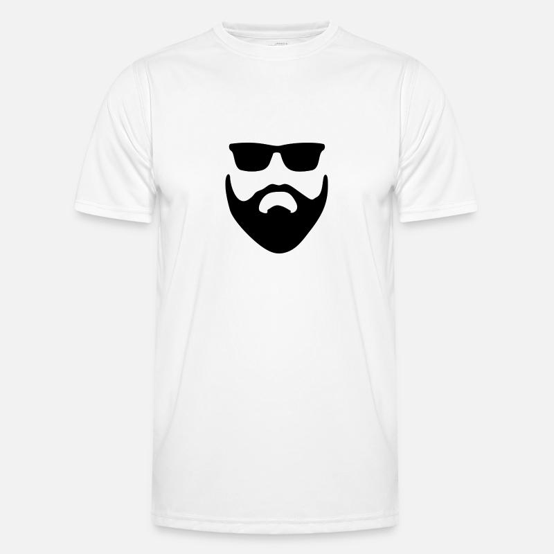 Bart mit Brille Männer Funktions-T-Shirt