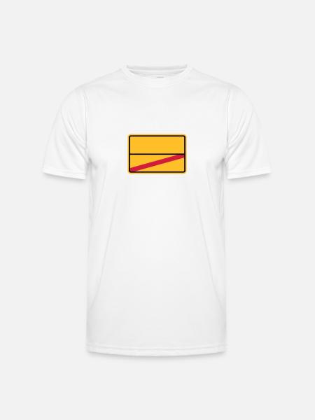 Ortsschild - Männer Funktions-T-Shirt - Weiß