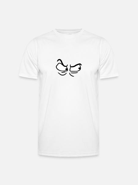 Angry angry angry eyes - Men's Functional T-Shirt - white