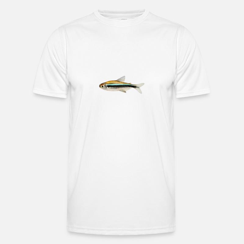 Schwarzer Neon, Hyphessobrycon herbertaxelrodi, DN - Männer Funktions-T-Shirt - Weiß