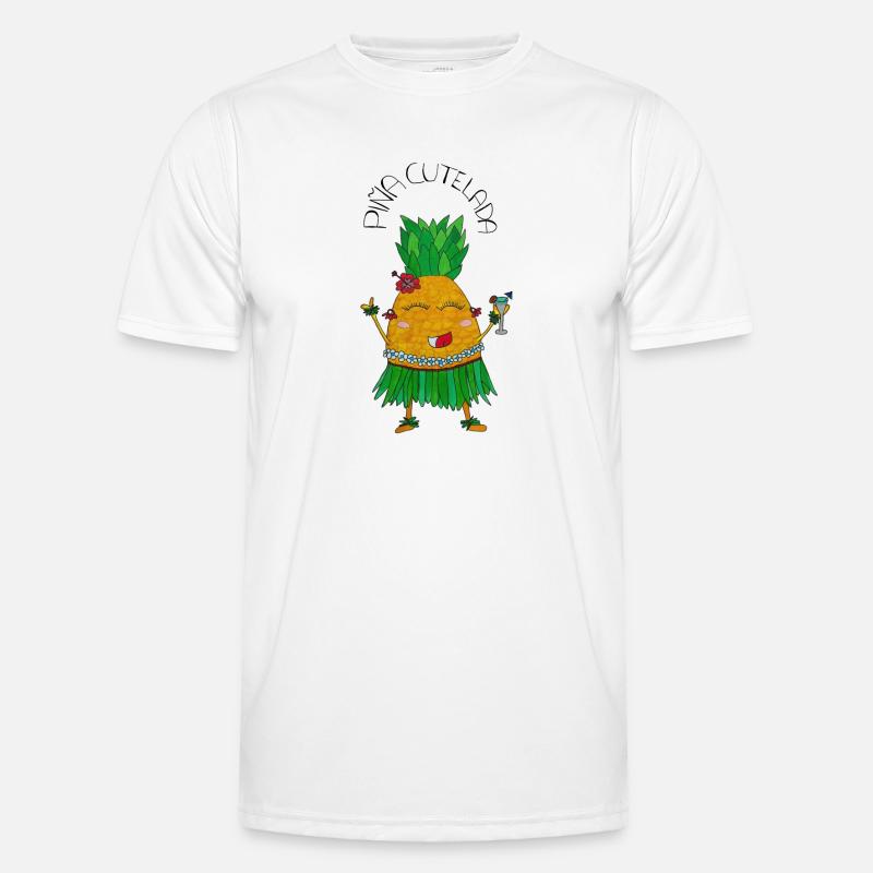 PinaCutelada - Männer Funktions-T-Shirt - Weiß