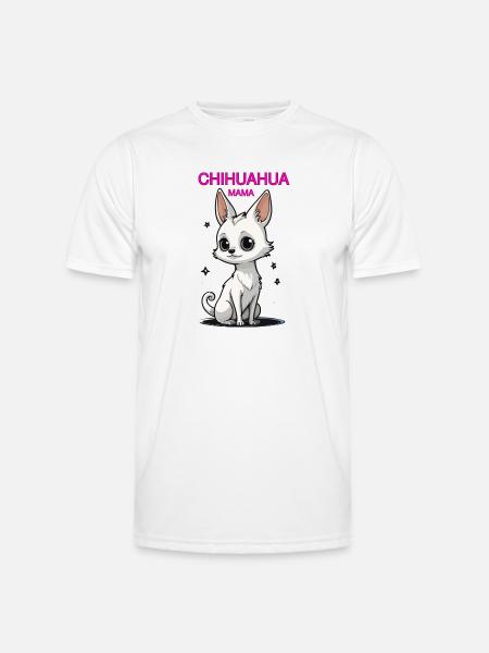 CHIHUAHUA MAMA - Männer Funktions-T-Shirt - Weiß