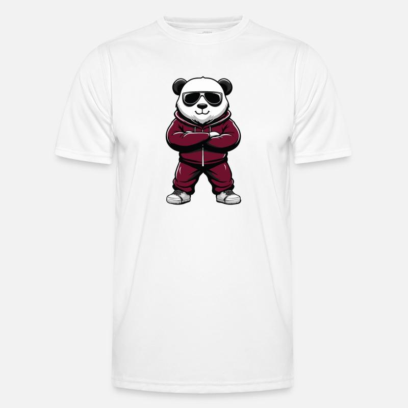Panda Cool Comic - Men's Functional T-Shirt - white