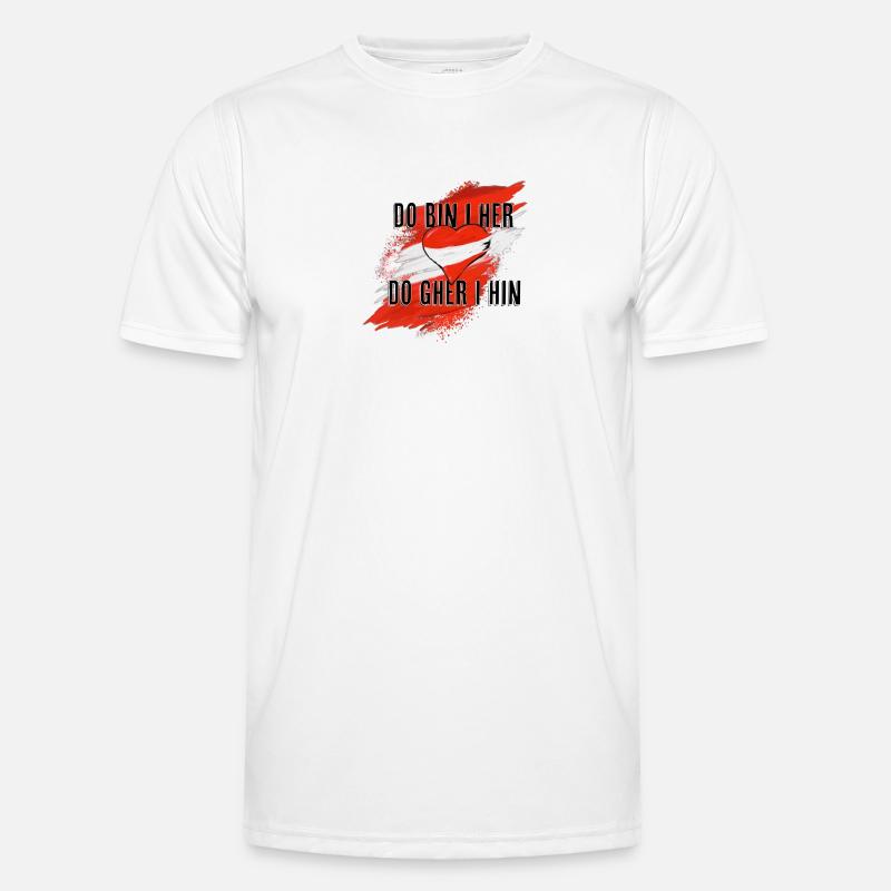 Do bin i her - Männer Funktions-T-Shirt - Weiß