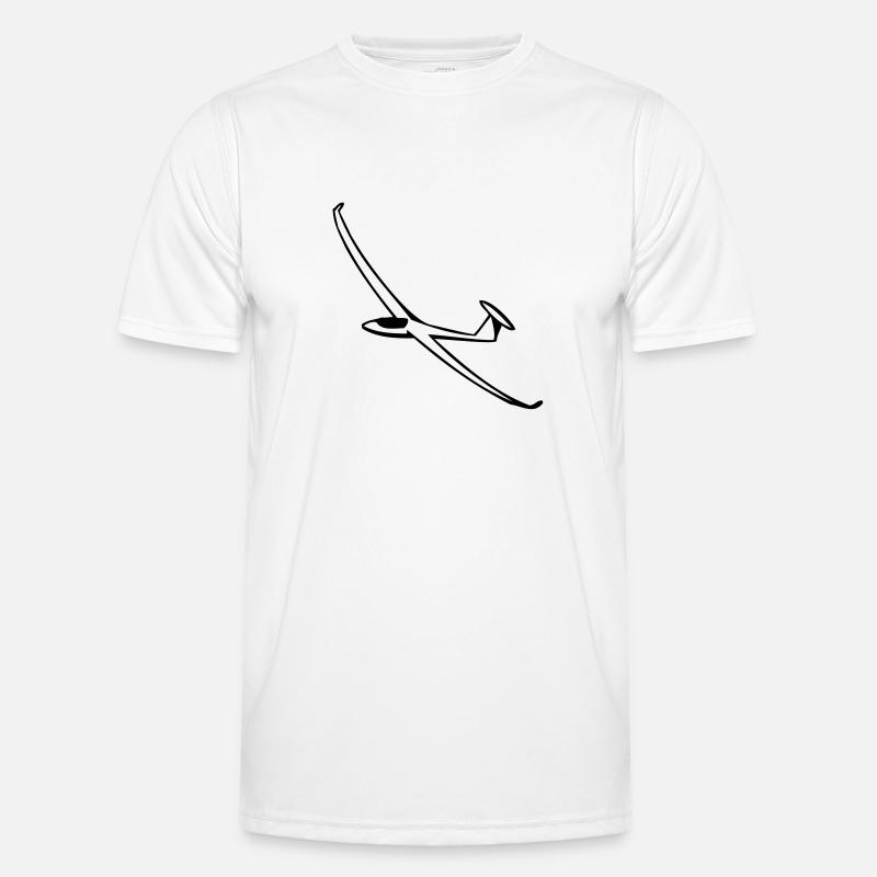 Segelflugzeug - Männer Funktions-T-Shirt - Weiß