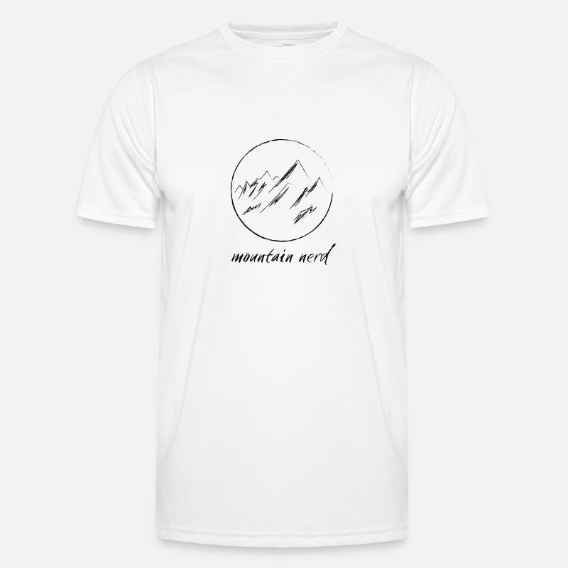 Berge Nerd / Mountain Nerd - Men's Functional T-Shirt - white