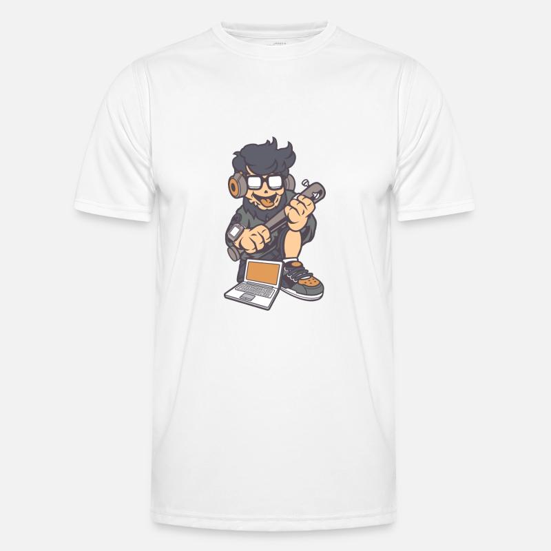 Jugendlicher Technik - Männer Funktions-T-Shirt - Weiß