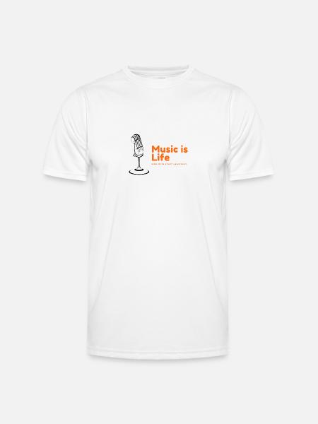 Music Is Life Collection - Men's Functional T-Shirt - white