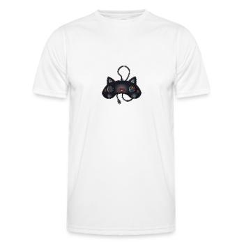 Joystick de chat - T-shirt sport Homme - blanc - Devant - AI Model Male 178 dark (178cm)