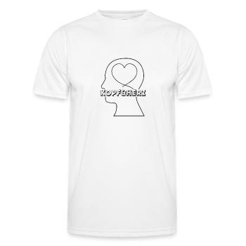 Head & Heart - Men's Functional T-Shirt - white - Front - AI Model Male 178 dark (178cm)