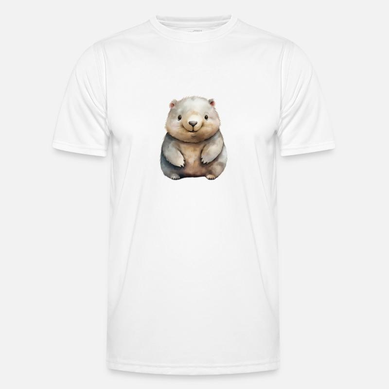 Wombat Class Class Animal Wombat - Men's Functional T-Shirt - white